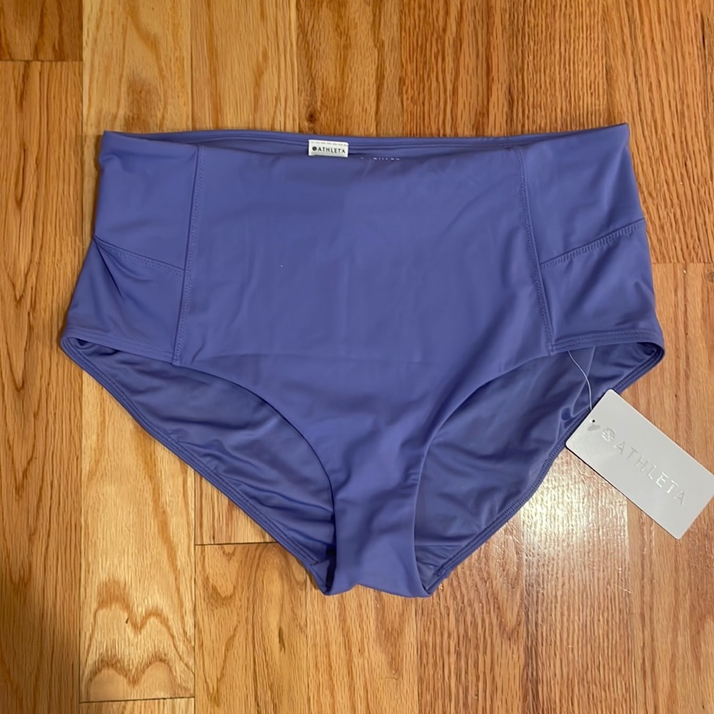 NWT Lavender Athleta high waist swim bottom